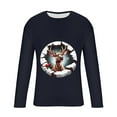 thumbnail image 4 of Visit the JURANMO Store Mens Funny Graphic T Shirts Christmas Tree Print Long Sleeve Crew Neck Casual Tees Big and Tall Regular Fit Fall Fashion Tee Tops Navy S, 4 of 6
