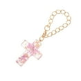 thumbnail image 5 of Unique Bargains 1 Pc Dried Flower Cross Water Cup Pendant Pink Metal Resin, 5 of 5