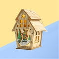 thumbnail image 1 of Christmas Tree Log Cabin Hanging Pendant Decoration Luminous Cabin Double Roof (Small Elk), 1 of 6
