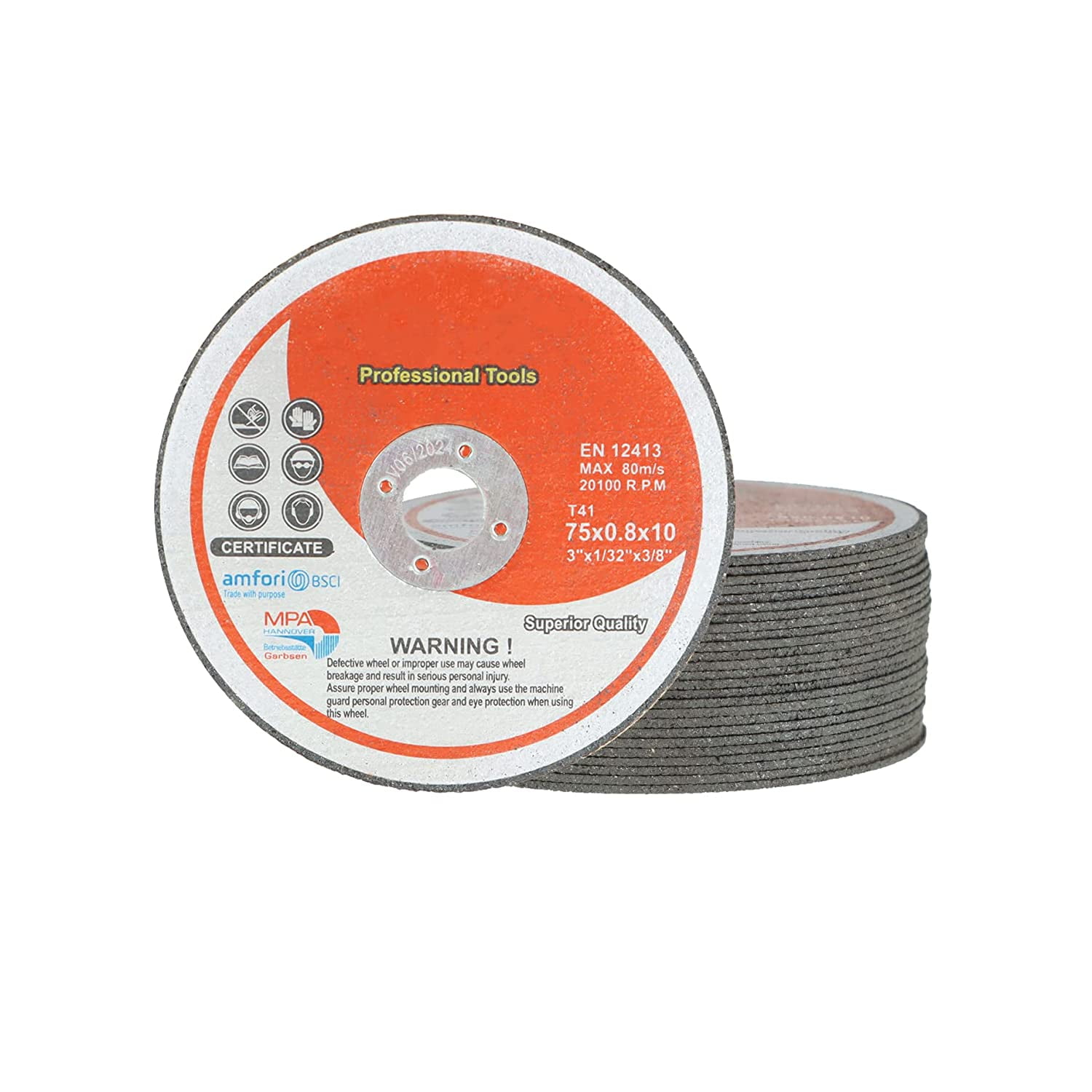 PETU 25 Pack 3 Inch Cut Off Wheel 3 x 1/32 x 3/8 Inch Cutting Wheels