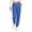 #254-Blue, variant on Soft and Comfortable Solid Color Drawstring Waist Cuffed Hem Lounge Sleep Pants with Pocket for Women