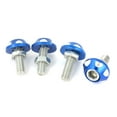 thumbnail image 1 of Unique Bargains 4 Pcs Silver Tone Blue Hex Head Car Decorative License Plate Bolts Screws, 1 of 2