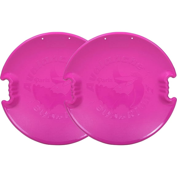 Superio Spiral Snow Saucer Sled, Round 26" Avalanche Circle Plastic Sledding Disc, Winter Snow Fun for Kids and Adults