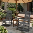 thumbnail image 3 of Outdoor Oversized Rocking Chair set of 2, HDPE High Back Patio Rocking Chairs, All Weather Lumber Porch Rockers for Outside, Classic Gray, 3 of 9