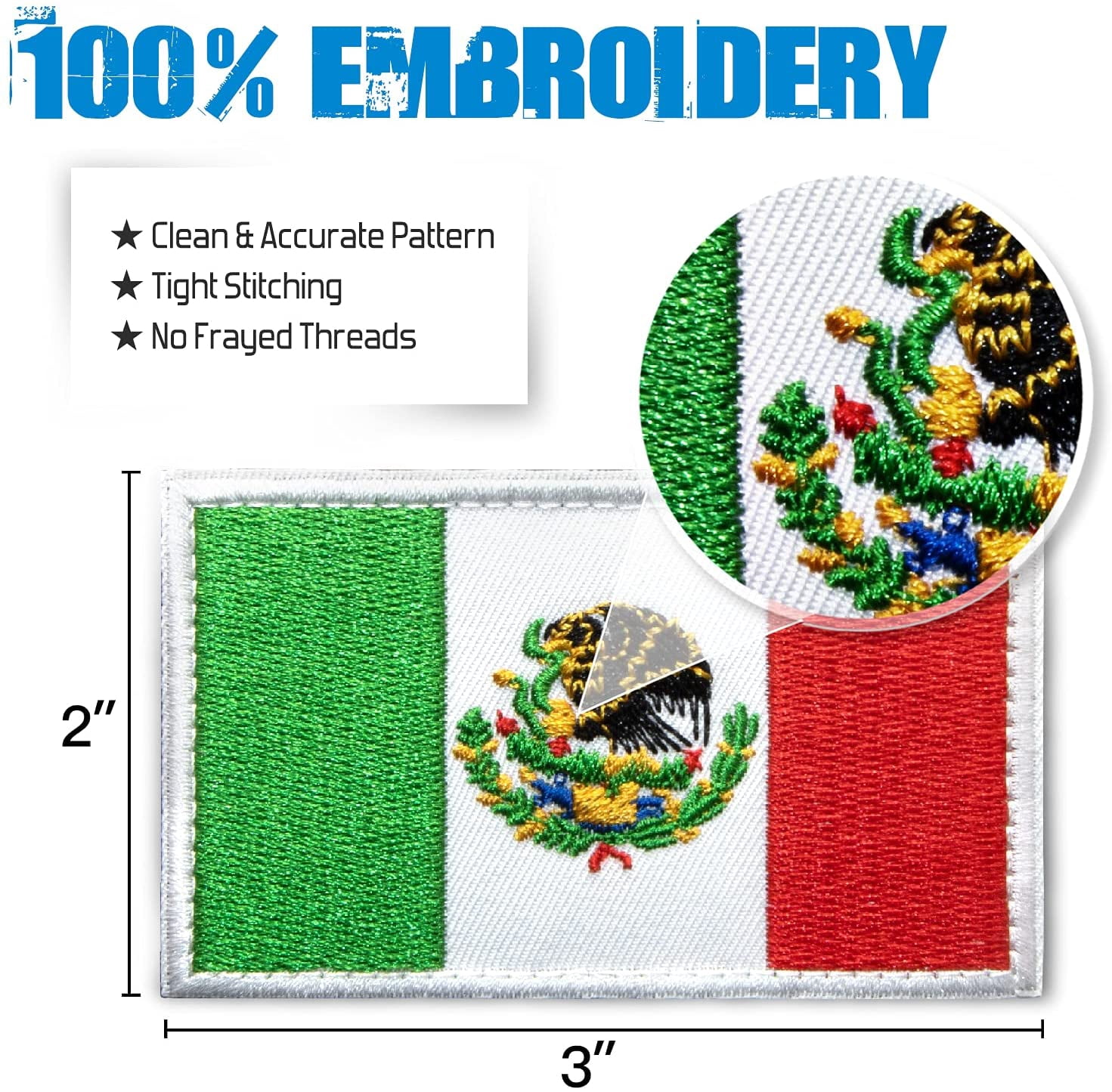 Anley Tactical Kanada Flagge Aufnäher (2er Pack) – 5,2x8 Cm, Bestickt, Mit Klettrückseite