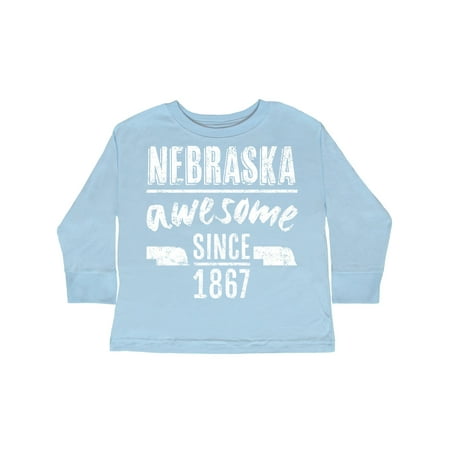 

Inktastic Nebraska Awesome Since 1867 Gift Toddler Boy or Toddler Girl Long Sleeve T-Shirt