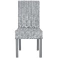 thumbnail image 4 of Hawthorne Collection Chaise de Salle à Manger en Rotin Gris Blanc Lavé (Ensemble de 2), 4 of 7