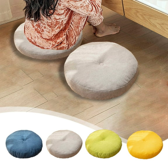 MXTPOV Solid Color Meditation Cushion Round Outdoor Chair Cushions Large Sitting Pillow for Outdoor Yoga Tatami Fireplace Living Room Floor Cushions