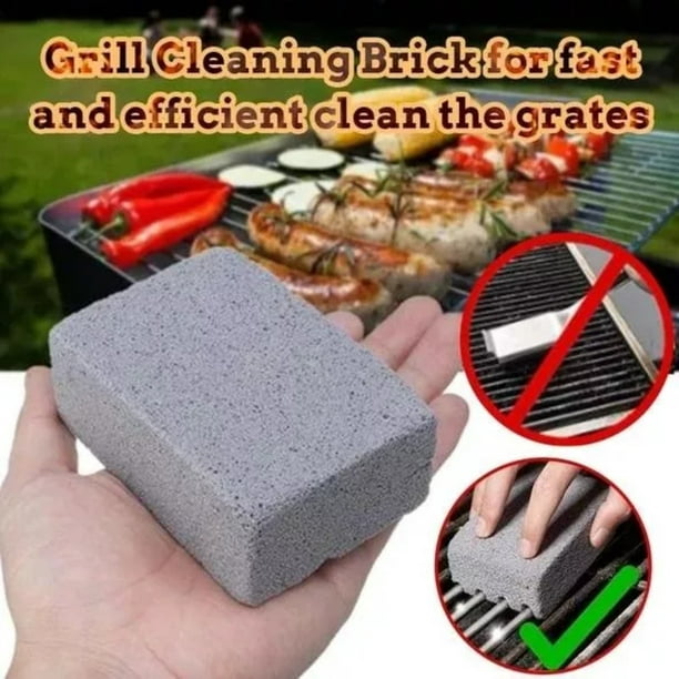 3 pièces gril propre brique gril pierre bloc de nettoyage pour
