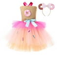 thumbnail image 4 of Rutayy Children Girls party Donut Stage Performance Skirt Headband Two Pieces Set Sweet Style, Pink, 6-7 Years, 4 of 9
