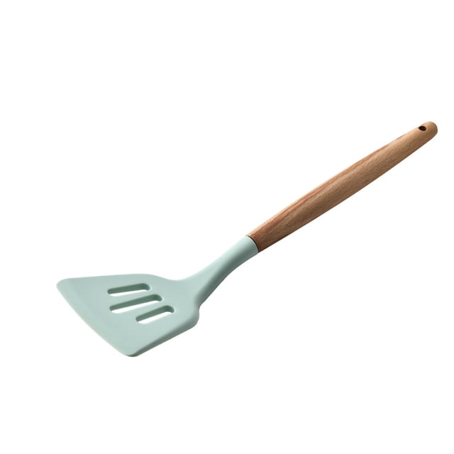 Advancent 1 cuchara de sopa con mango de madera, espátula, cepillo, raspador, servidor de Pasta, batidor de huevos, olla antiadherente, utensilios de Cocina y Comedor pala de fugas Advancent HA0025-04B
