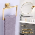 thumbnail image 2 of Brushed Gold Towel Bar Wall Mounted Bathroom Towel Bar, 2 of 5