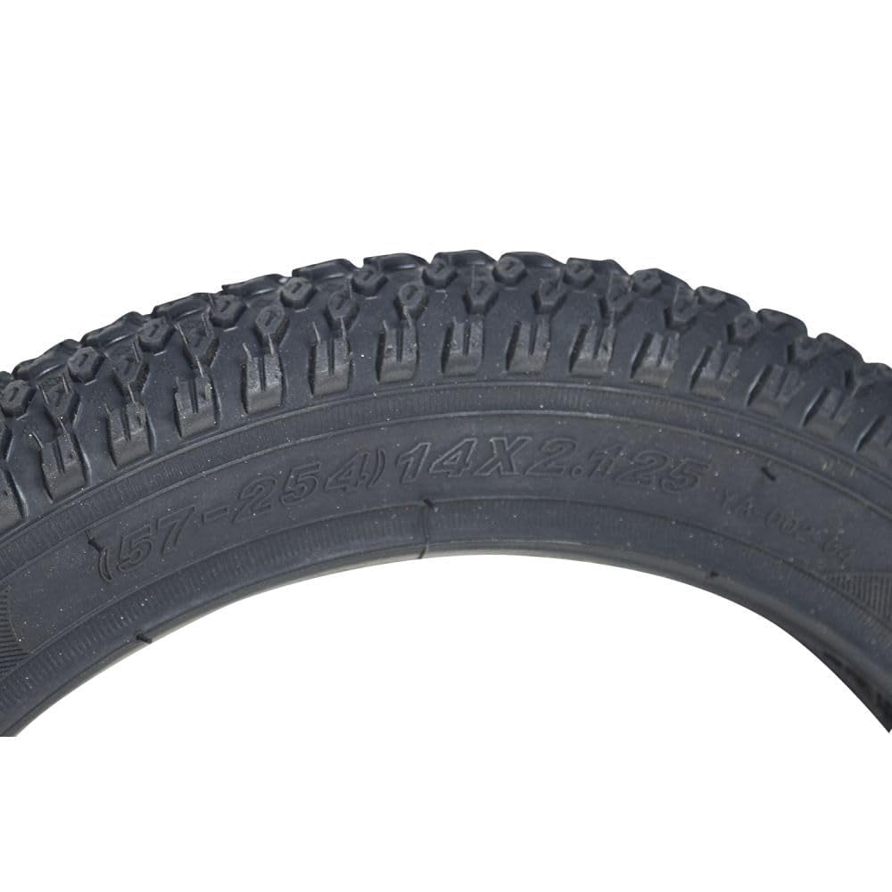 AlveyTech 14"x2.125" (57-254) Pneumatic Tire for Electric Bikes - Replacement 14 Inch Tire, Electric Bike Tires, Jetson Electric Bike Tire, Ancheer Swagtron Replacement Parts, Pneumatic Replacement