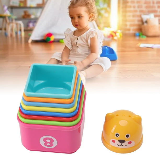 Jouets Empilables Pour Bébé, Puzzle Amusant Plusieurs Couleurs Dessin Animé  Tasses Empilables Jouet De Construction Pour Bébé Quadrilatère Pour Jeux De  Plage Pour Enfants 