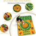 thumbnail image 4 of LEEYNEER Tapis Interactif à Renifler avec Jeux de Parfums - Tapis Casse-Tête pour Chien Antidérapant Robuste Vert et Orange à Motif Cache-Cache avec Distributeurs de Friandises, Protecteur de Plancher Résistant aux Rayures pour Pu, 4 of 6