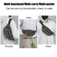 thumbnail image 5 of YiJuHui 1pcs Men's Canvas Chest Bag Crossbody Sling Pack with Multiple Pockets for Outdoor Travel Hiking Cycling D, 5 of 6