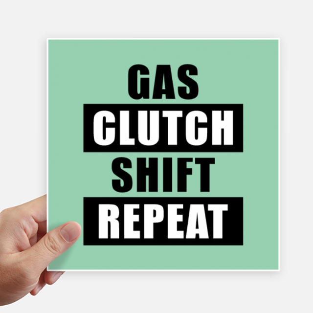 Gas Clutch Shift Repeat Art Deco Fashion Sticker Tags Wall Picture Laptop Decal Self adhesive