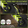 thumbnail image 4 of 8 & 6 Inch Mini Chainsaw Cordless,2×4.0Ah Battery Tool-Free Installation Small Brushless Chain Saw with 4 Guides & Chain,Portable Motosierra De Bateria for Tree Trimming & Branch Wood Cutting, 4 of 11