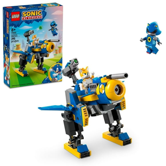 LEGO Sonic the Hedgehog Cyclone vs. Metal Sonic - Building Toy for Kids, Boys and Girls, Ages 8+ - Mech Suit with Metal Sonic and Tails Minifigures for Pretend Play - Gift Idea for Birthdays - 77002