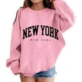 thumbnail image 2 of New York Sweatshirts for Girls Long Sleeve Crewneck Casual Graphic Pullover Sweatshirt Tops, 2 of 6