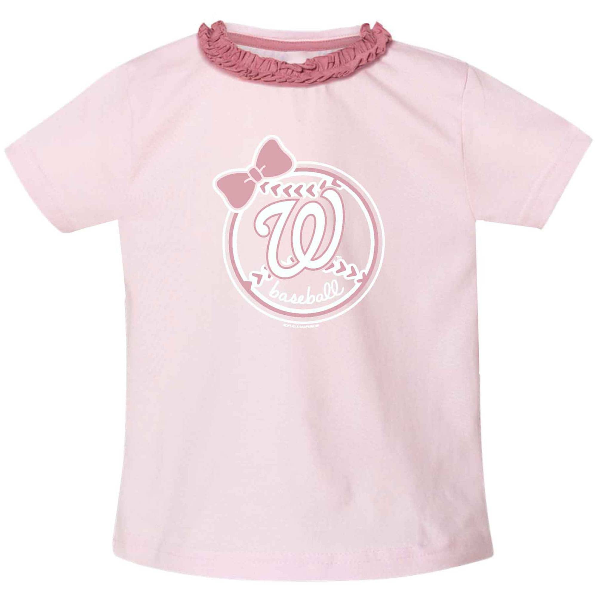 Ruffle Collar T-Shirt - Pink 