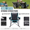 thumbnail image 5 of FUNDANGO Oversized Folding Camping Rocking Chairs for Adults, Outdoor Rocking Camping Chair with Pocket, Foldable Rocker with Mesh High Back for Camping, Outdoor, Picnic, 5 of 9