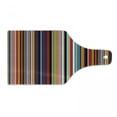 thumbnail image 1 of Abstract Cutting Board, Vibrant Colored Stripes Vertical Pattern Funky Modern Tile Illustration, Decorative Tempered Glass Cutting and Serving Board, Wine Bottle Shape, Multicolor, by Ambesonne, 1 of 1