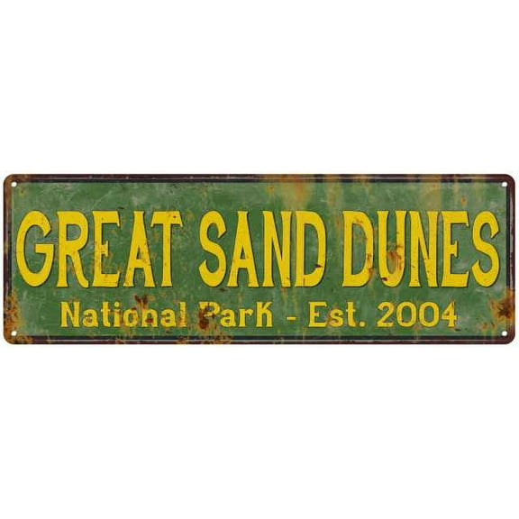 Great Sand Dunes National Park Rustic Metal 8x24 Sign Cabin Decor 108240057051
