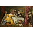 thumbnail image 2 of Josef Danhauser 24x17 Black Ornate Framed Double Matted Museum Art Print Titled: The Rich Prasser (1836), 2 of 5