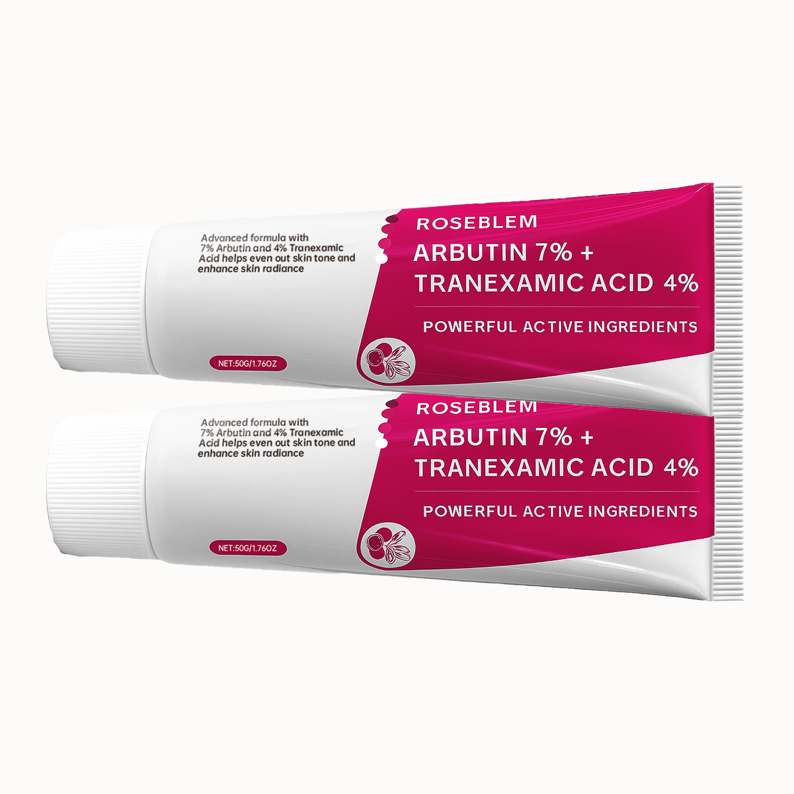 Arbutin 7% & Tranexamic Acid 4% Cream, 70,000ppm Arbutin for Glow Skin Care, Youthful Moisturizing Facial Cream for All Types,50g/1.76oz