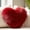 Burgundy Red, variant on White Heart Pillow, Faux Fox Fur Heart Decorative Pillows, Heart Shaped Throw Pillow for Bed, Soft Fluffy Decorative Cushion for Chair Sofa Living Room - Plush Pillow Home Decor