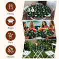 thumbnail image 6 of Round Table Cover 45-54 Inch St. Patrick's Day Waterproof Reusable Table Cloth Round Fitted Vinyl Tablecloth with Elastic Edged for Parties Outdoors, Spring Green Shamrock Leaves Black, 6 of 6