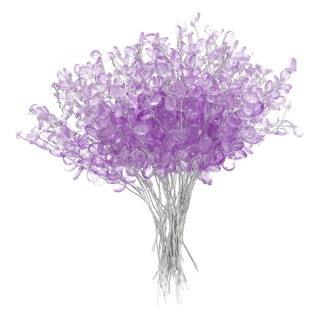 50 piezas de ramos artificiales de flores acrílicas con cuentas para el cabello de novia.