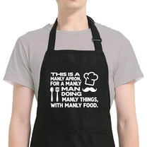 Funny Aprons for Men with Pockets, Mens Apron for Cooking Grilling BBQ, Dad Gifts for Husband Birthday Fathers Day