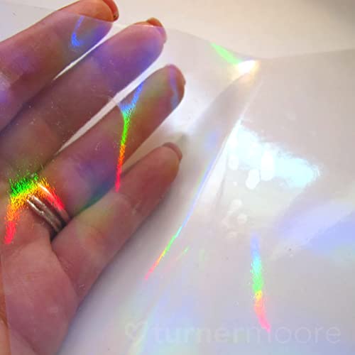 Rainbow Holographic Laminate, 12"x12" SelfAdhesive Laminating Sheets