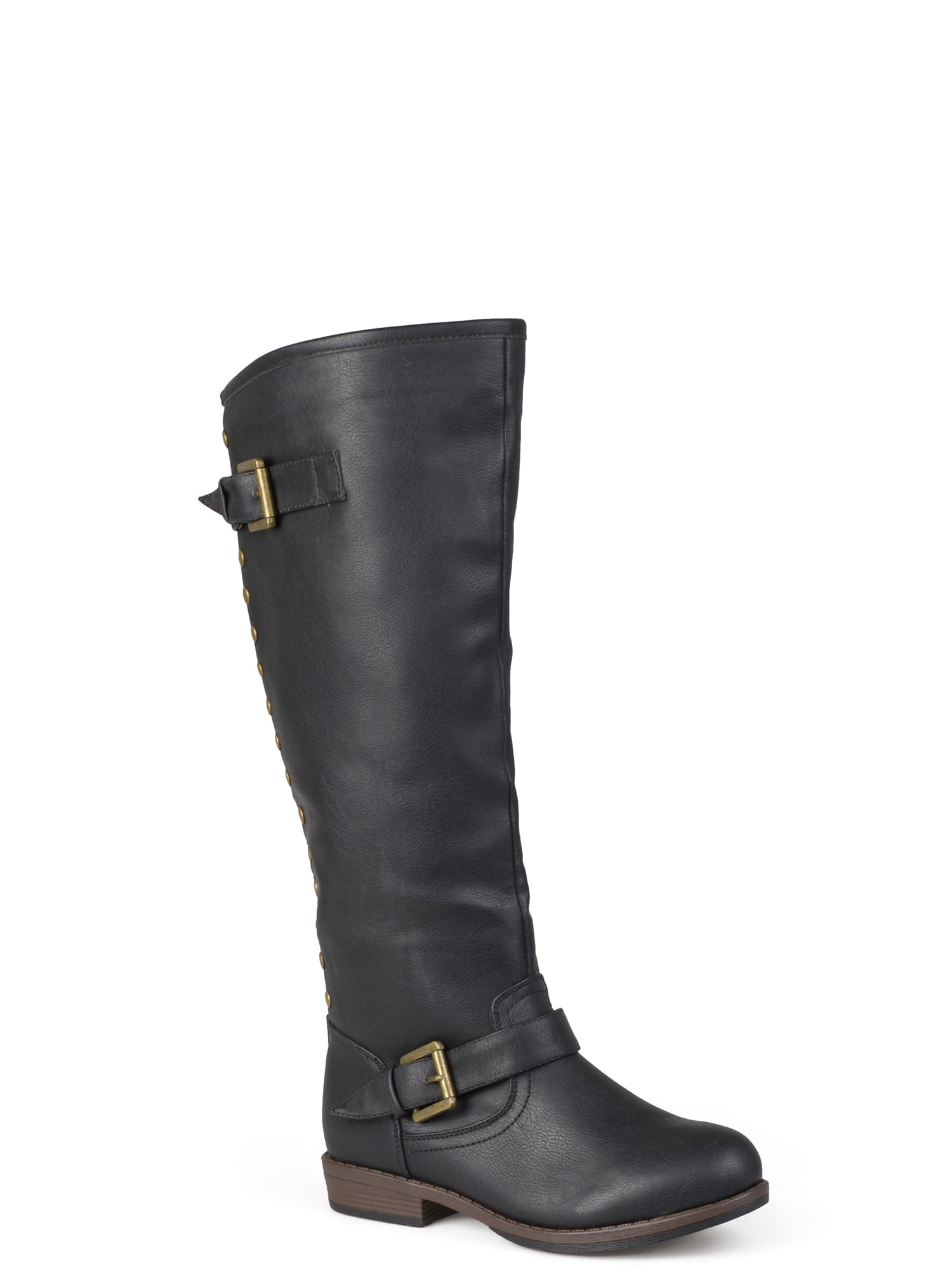 studded buckle boots