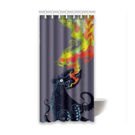 BPBOP Octopus Waterproof Polyester Bathroom Shower Curtain 36x72 Inches