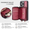thumbnail image 3 of For Iphone 15 Pro Max Jeehood C22 Series Zipper Wallet Leather Phone Case With,iPhone 16, 3 of 6
