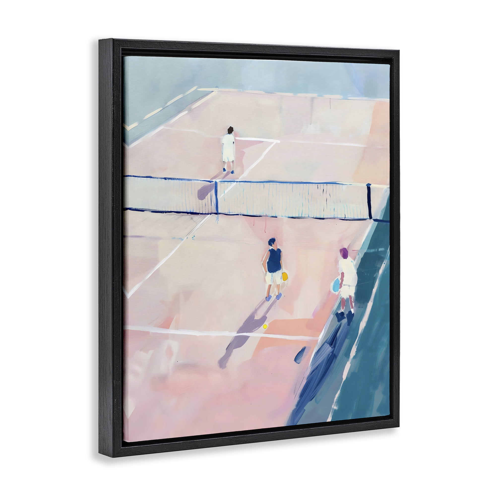 Stupell Industries Summer Game of Tennis Black Framed Floater Canvas Wall Art, design by The Prints Vibe