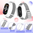 thumbnail image 4 of KOMI 2 Pack Boucle Solo Sangle en Nylon Compatible avec Xiaomi Mi Band 6 5 4 3/Amazfit Band 5 Sangles, Bande de Remplacement Sportive Douce Réglable Colorée pour Xiaomi Mi Band 6 5 (NFC) pour Hommes Femmes, 4 of 5