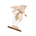 thumbnail image 4 of CIMAXIC easter Easter Bunny Rabbit Animal Wood Craft Desktop Ornament Decorative Board Decor Home Decoration DIY Gift (Polka Dot Rabbit),5.91"X3.74"X1.97", 4 of 5