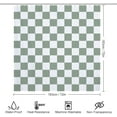 thumbnail image 6 of Checkered Shower Curtain, Sage Green Shower Curtains for Bathroom, Cute Retro Checkerboard Shower Curtain Vintage Aesthetic, Machine Washable Fabric Shower Curtain, 72''''x72'''', 6 of 6