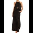 thumbnail image 2 of Conjunto de Dos Piezas para Mujer, Verano 2025, Informal, Sin Mangas, Cuello Alto, Top Corto, Pantalones de Pierna . Negro M, 2 of 9