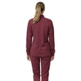 thumbnail image 3 of M&M SCRUBS Women’s Full Zip Scrub Jacket – 4-Way Stretch Warm-Up Jacket with Stand Collar, Moisture-Wicking (Burgundy, X-Small), 3 of 7