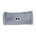 thumbnail image 3 of Djunllk Pencil Pouch - Cylindric Minimalist Mesh Zipper Pouch Lightweight Portable Cute Big Eyes Pencil Bag for Travel Office Stationary Organization, 3 of 3