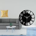 thumbnail image 2 of Elegante funda de cojín cuadrada y reloj de pared acrílico silencioso para decoración del hogar, oficina, dormitorio, coche, sala de estar, hotel y ba, 2 of 8