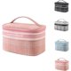 thumbnail image 1 of 1 bolsa de maquillaje para mujeres/niñas, bolsa de cosméticos de viaje con cremallera impermeable rosa, 1 of 5