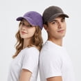 thumbnail image 2 of Unisex Solid Cotton Twill Baseball Cap - Low Profile Ball Cap in Vintage Colors Dad Hats for Casual Daily Wear, 2 of 5
