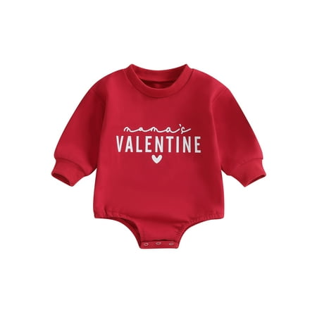 

Mioliknya Baby Girls Boys Sweatshirts Rompers Valentine s Day Clothes Bodysuits