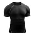 thumbnail image 1 of Camiseta de compresión 2025 para hombre, ropa deportiva de verano, camiseta para correr, camisetas deportivas elásticas de secado rápido, camisetas atléticas para entrenamiento en gimnasio para hombre, 1 of 5